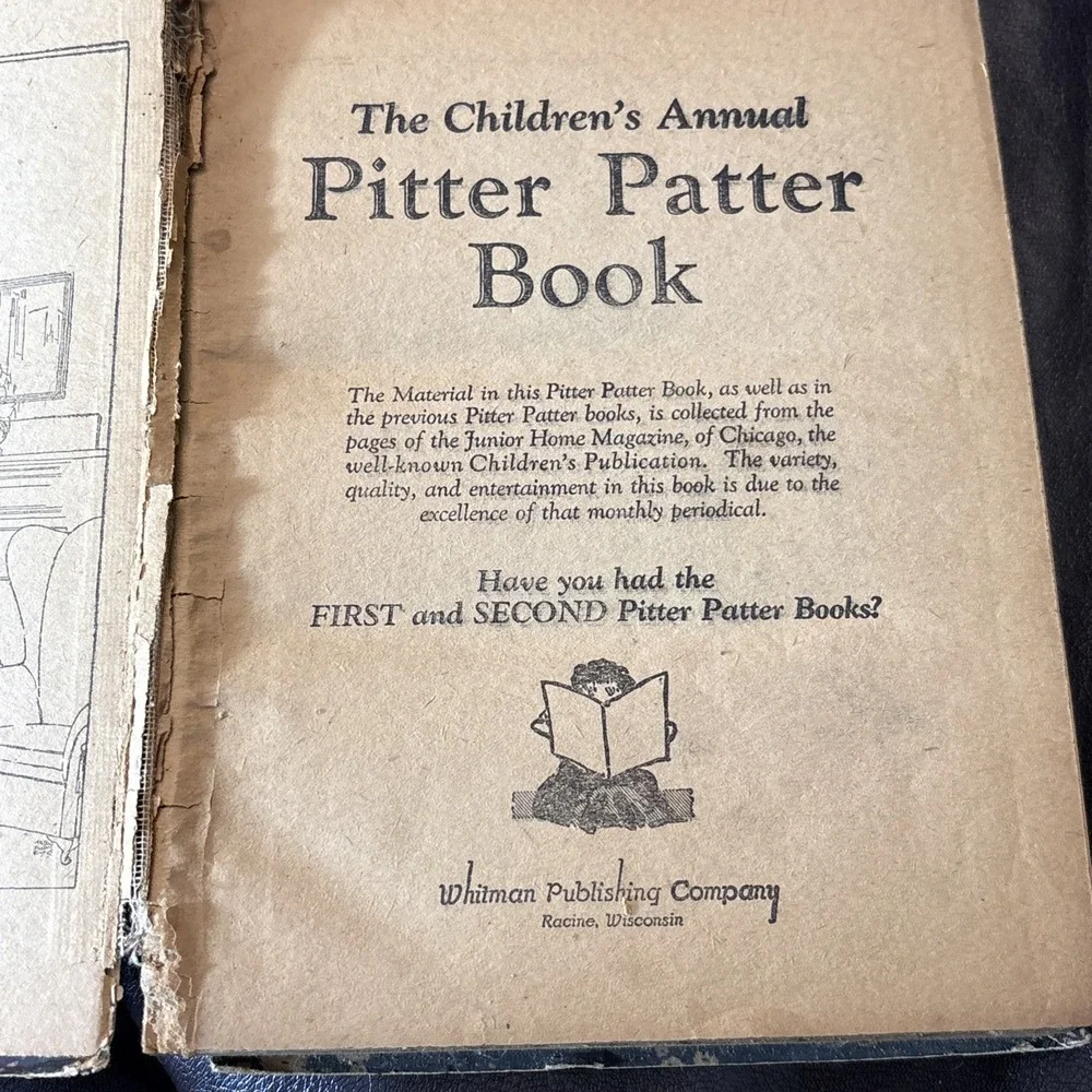 1928 Edition - The Children's Annual Pitter Patter Book‎ - Illustrated-W688